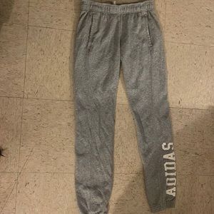 Gray adidas sweat pants